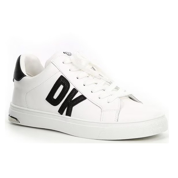 Dkny Shoes - DKNY Bright White 7.5 Abeni Lace-Up Leather Sneakers